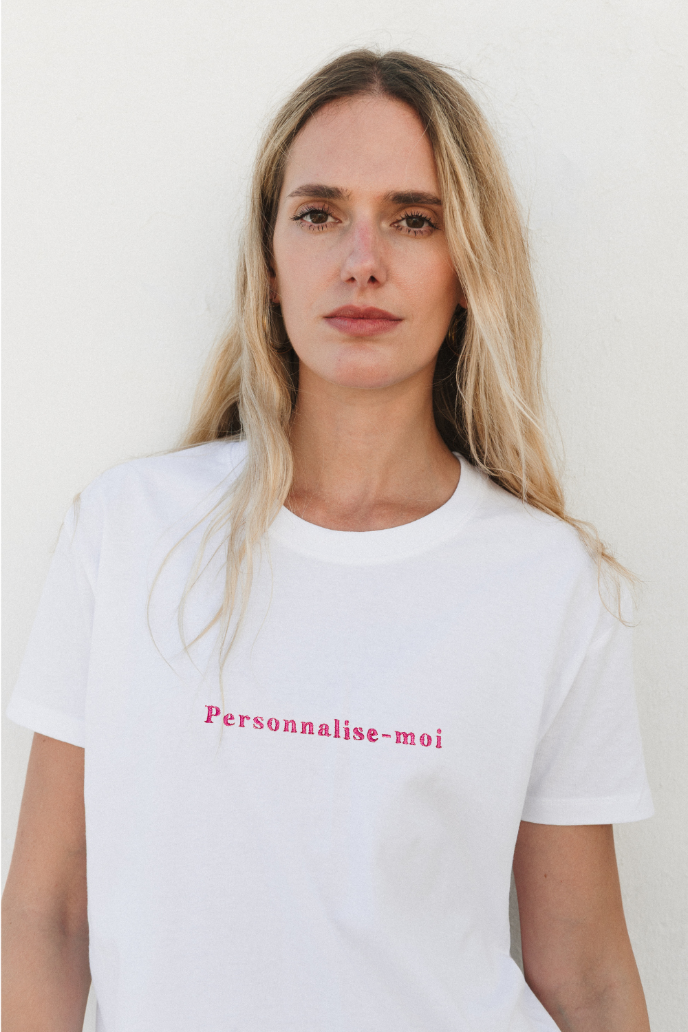 T-shirt brodé message personnalisé