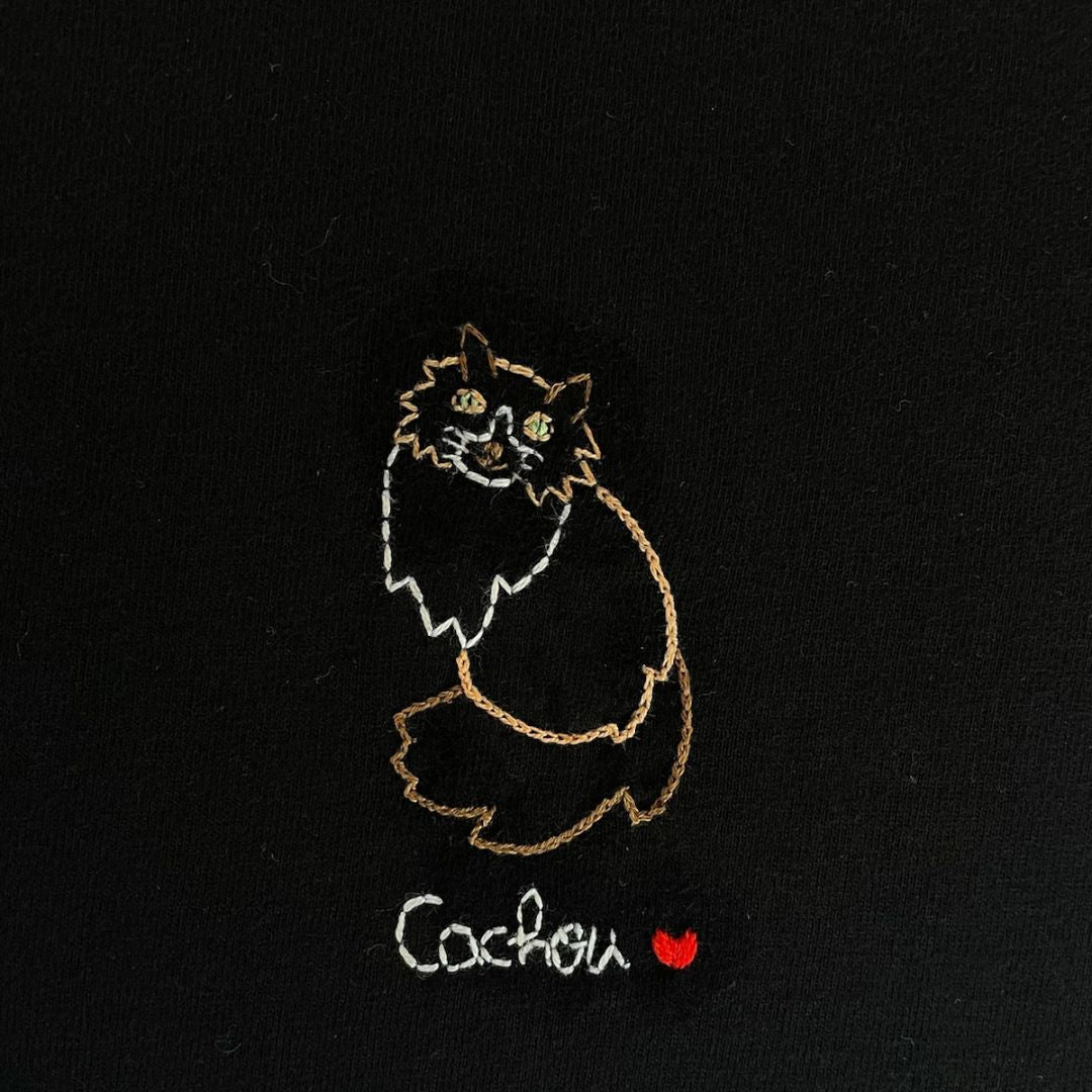 Custom embroidered sweatshirt made from a photo