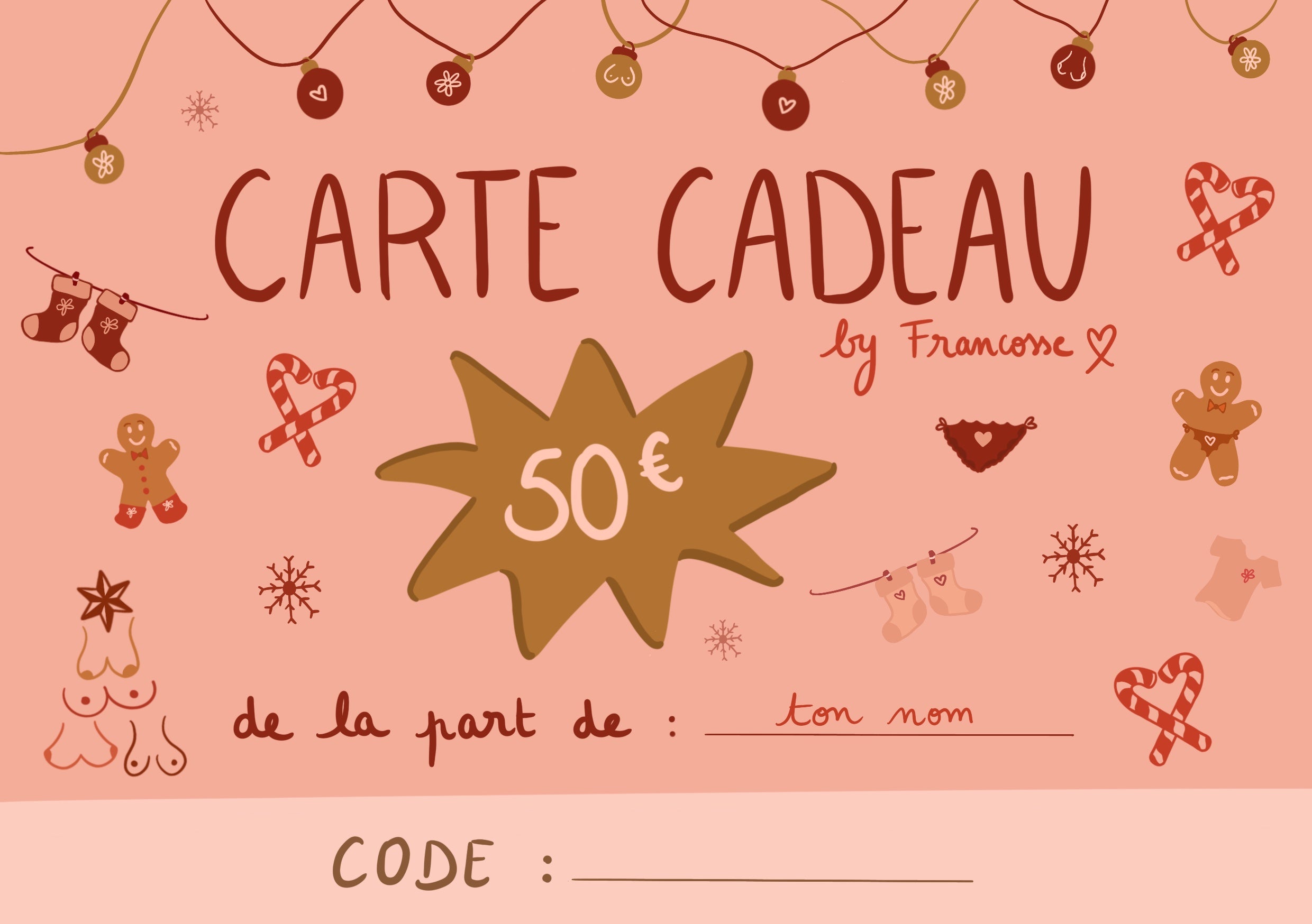 Carte Cadeau personnalisée
