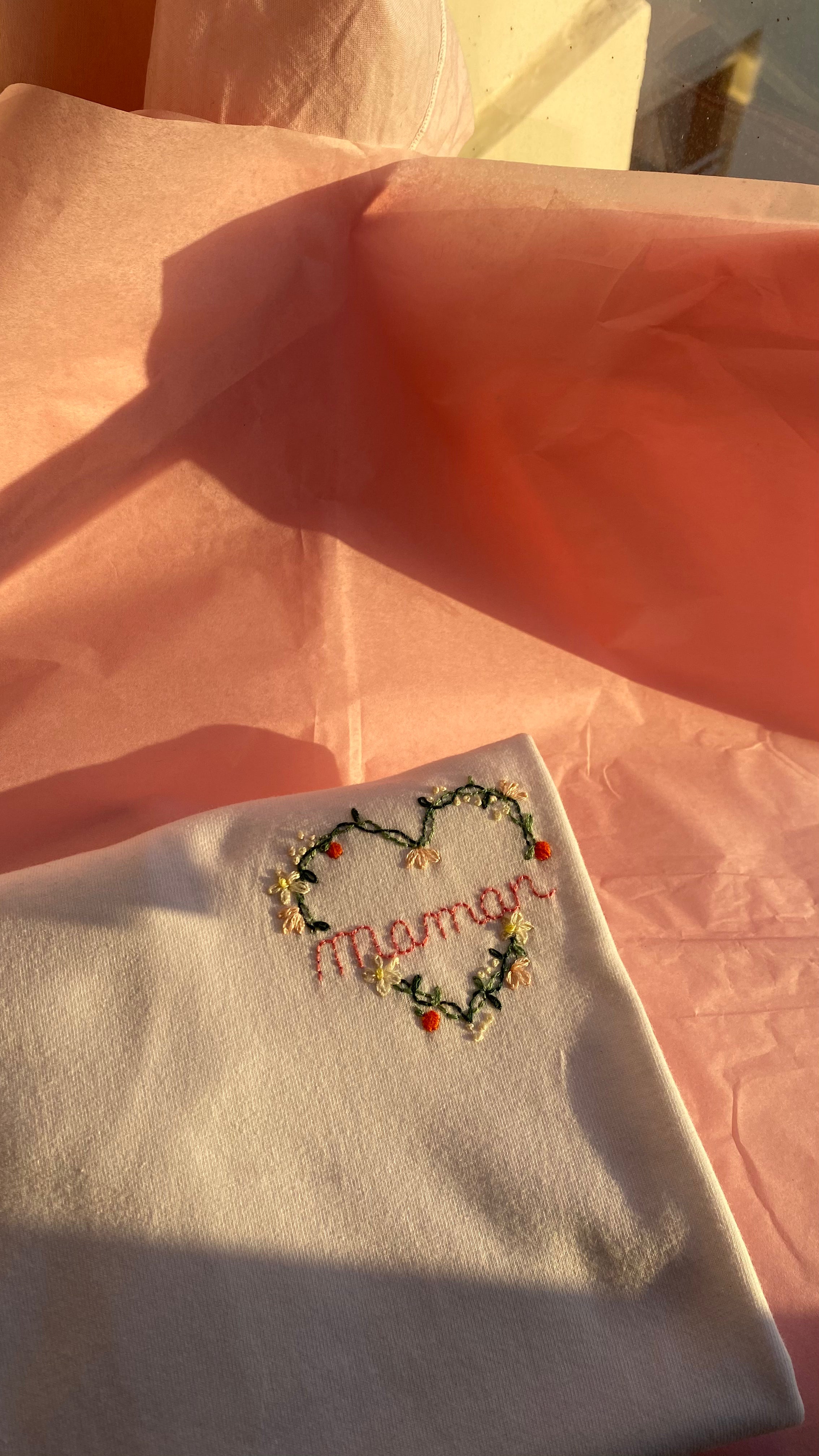 Customizable floral heart t-shirt