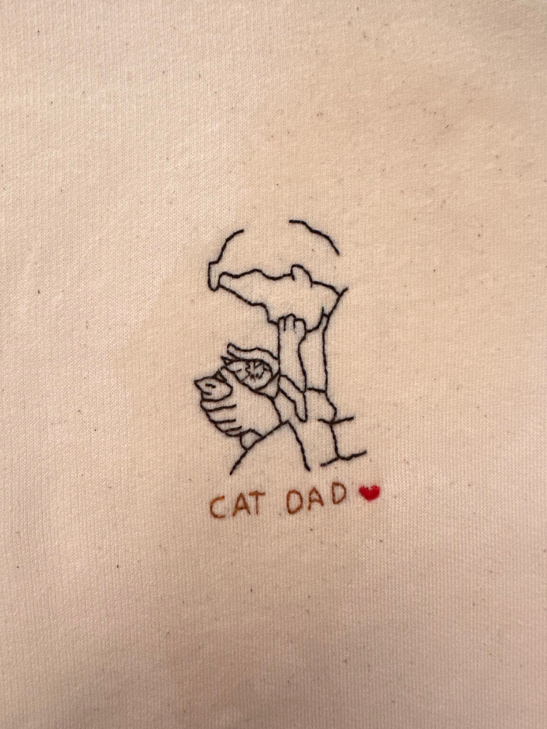 Custom embroidered sweatshirt made from a photo