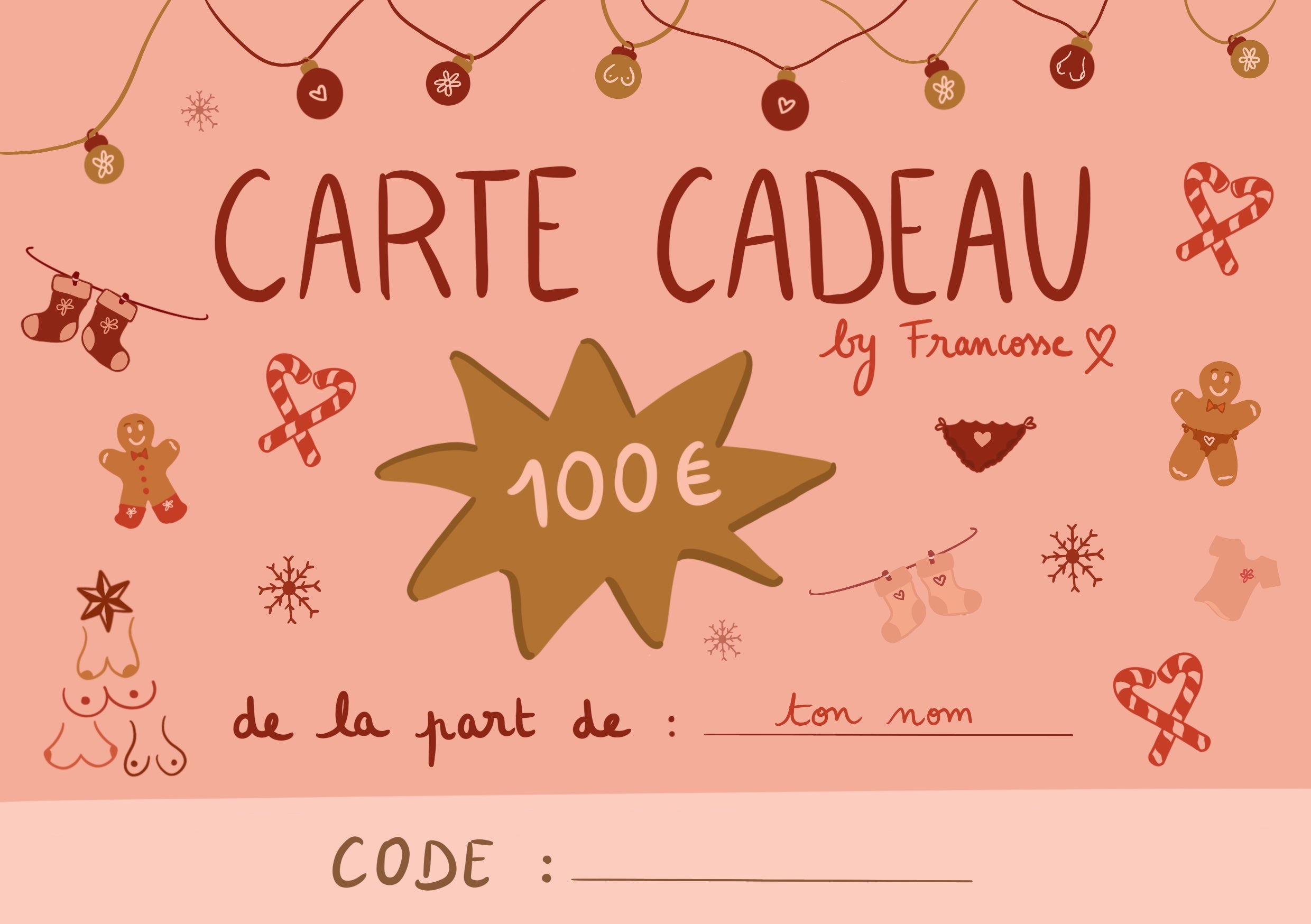 Carte Cadeau personnalisée