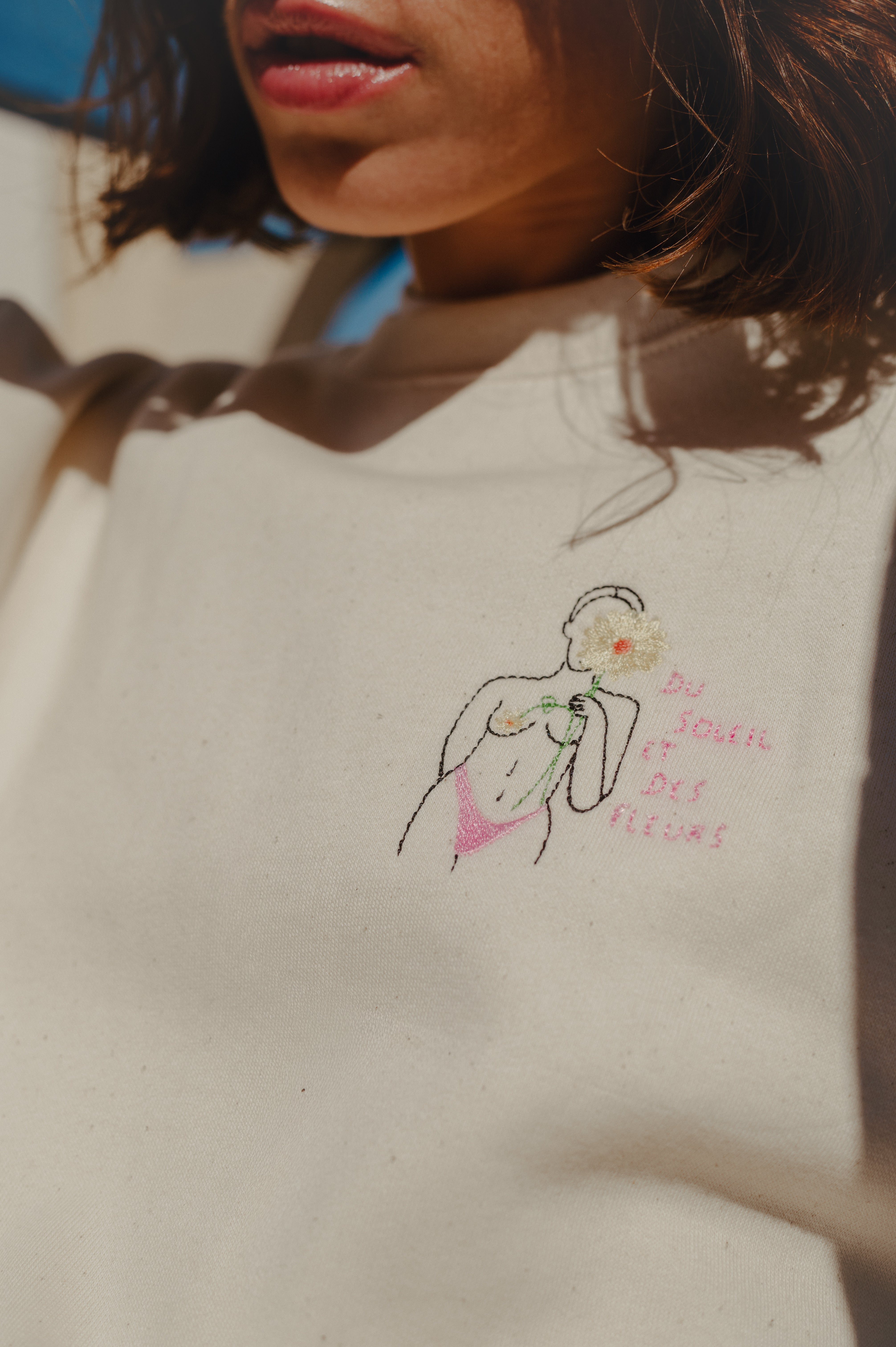 Bonjour Paris embroidered sweatshirt