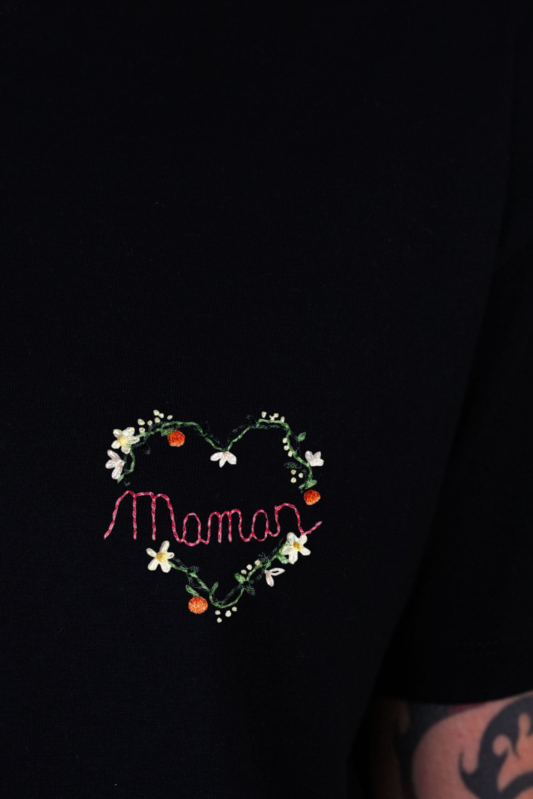 Customizable floral heart t-shirt