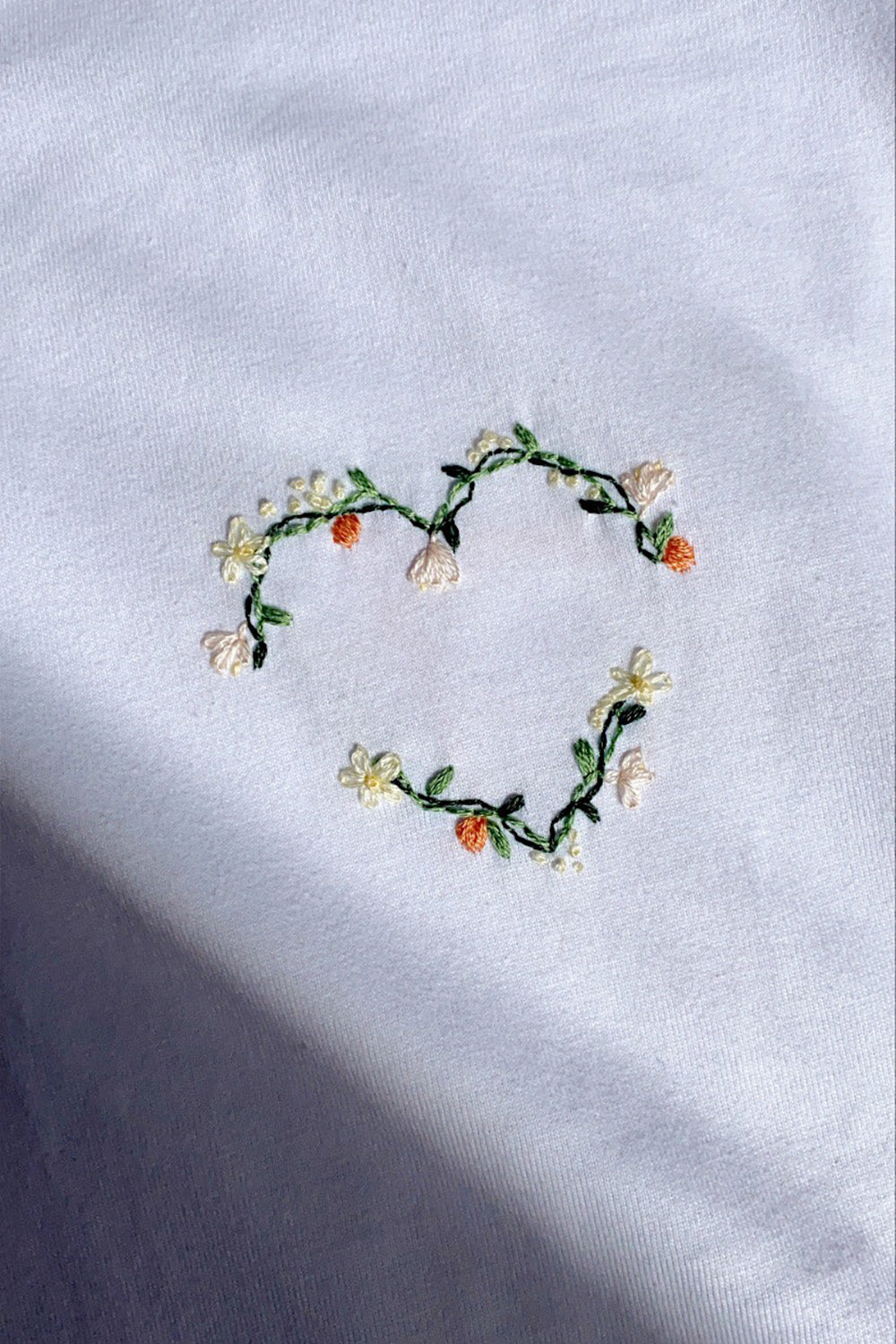 Customizable floral heart t-shirt