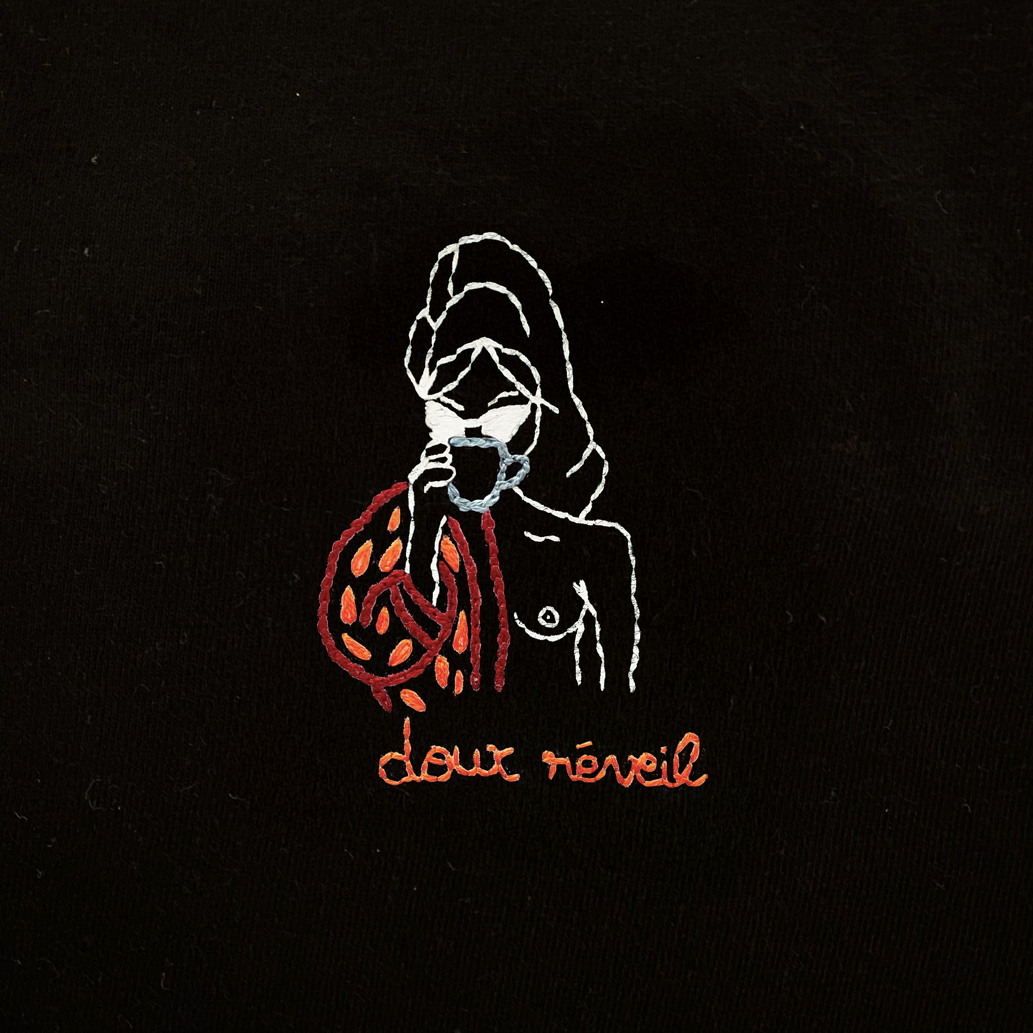 Sweat brodé Doux réveil