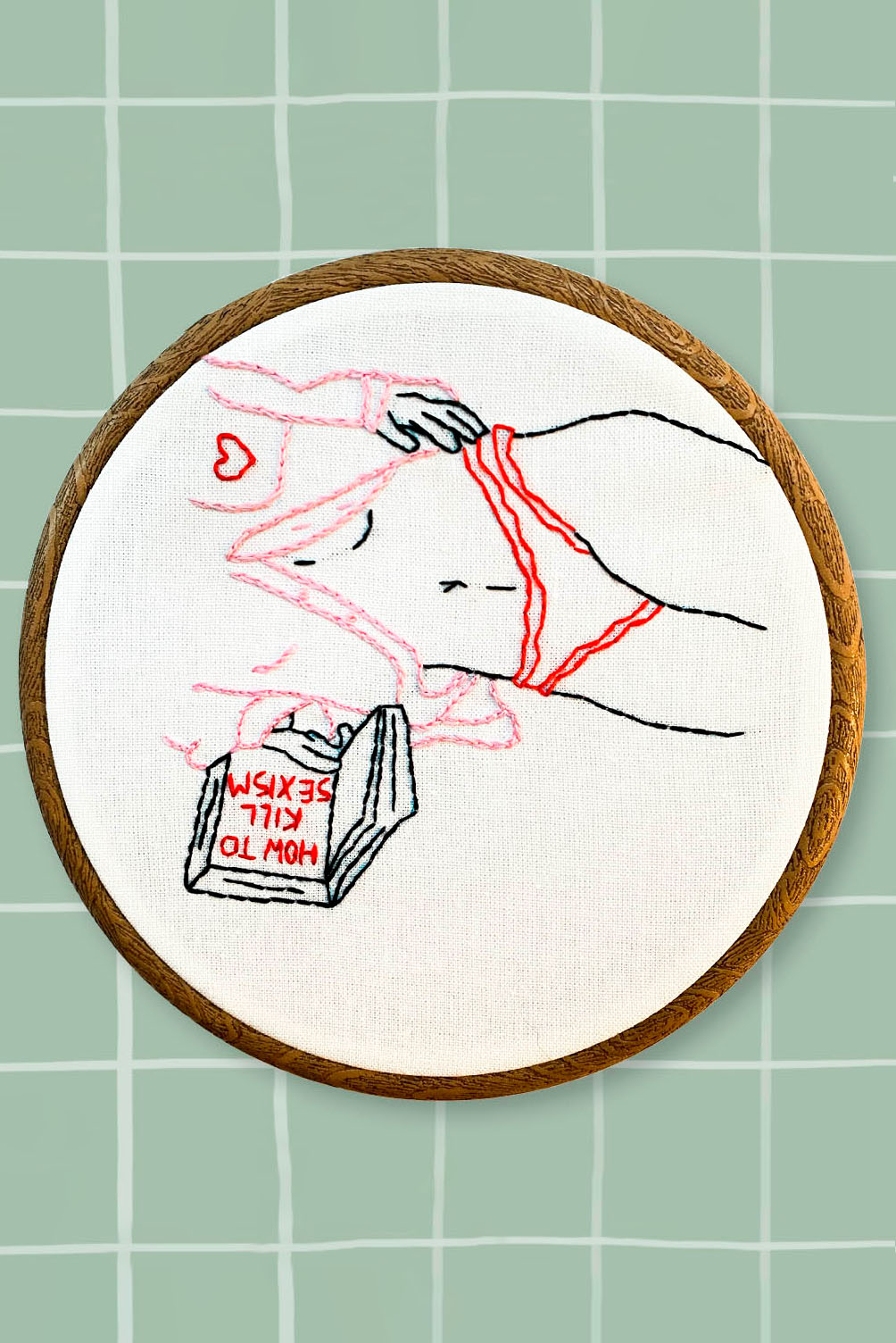 Kit de broderie "La lectrice"