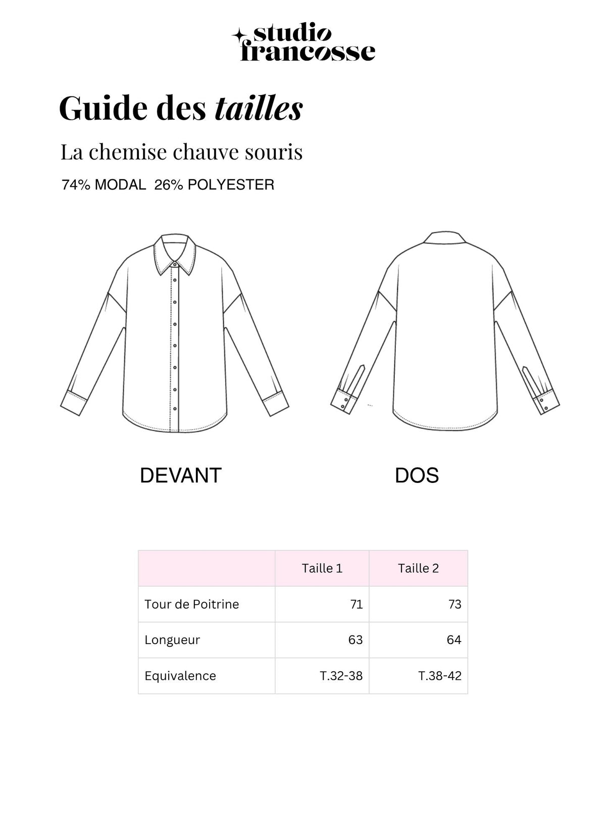 chemise chauve souris 