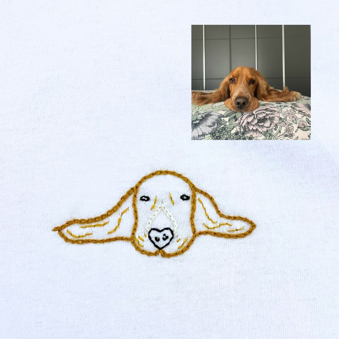 T-shirt brodé personnalisé à partir d'une photo