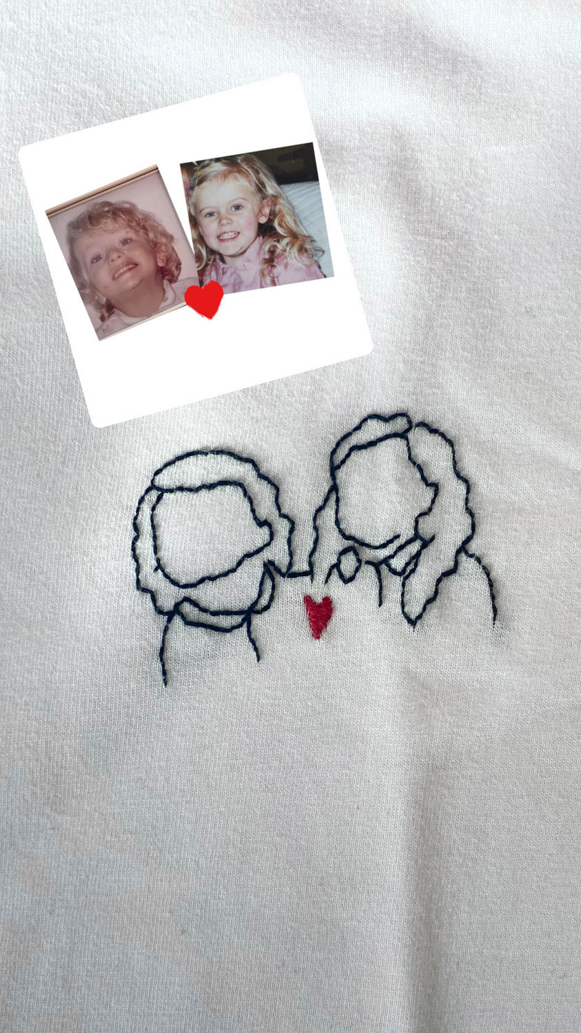 T-shirt brodé personnalisé à partir d'une photo