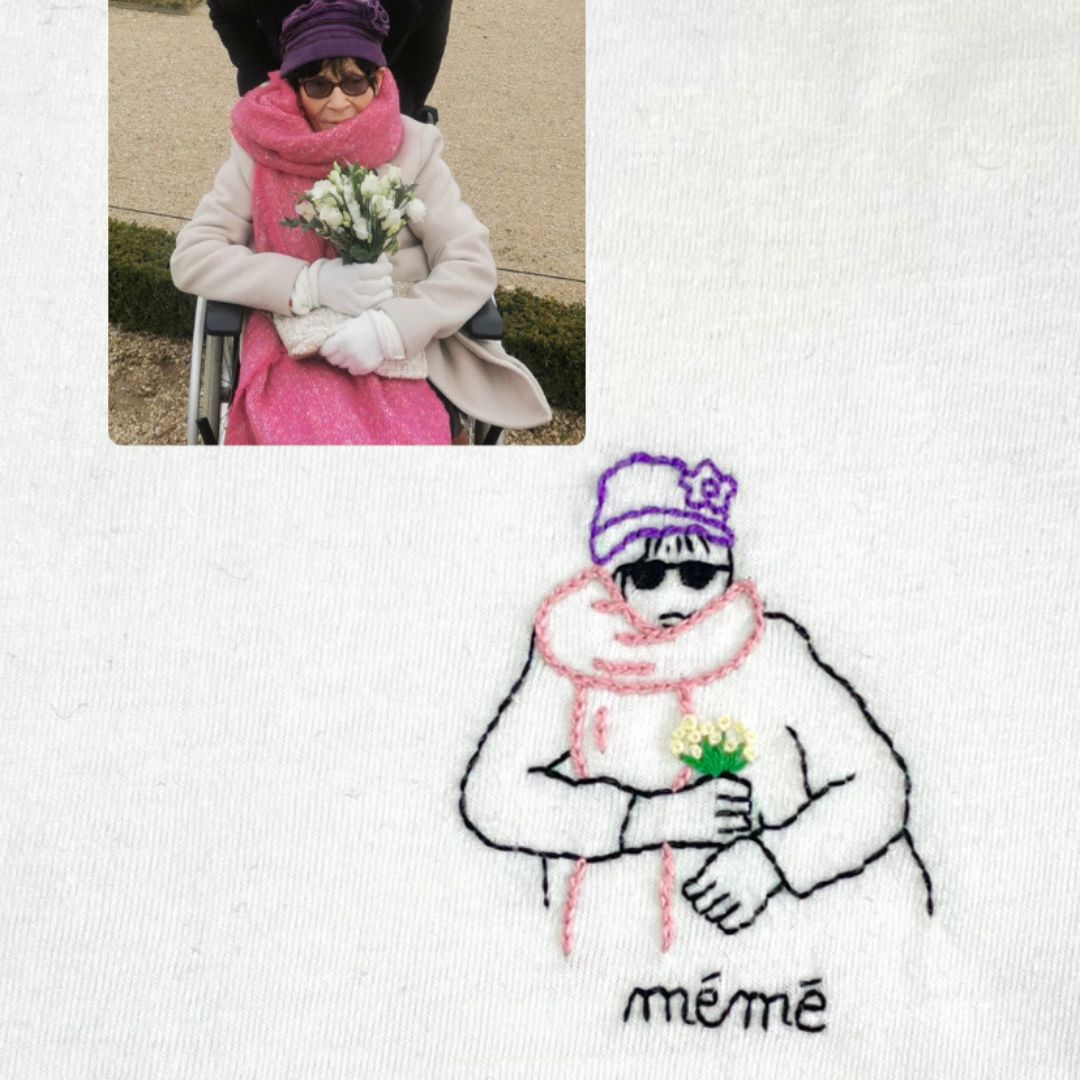 T-shirt brodé personnalisé à partir d'une photo