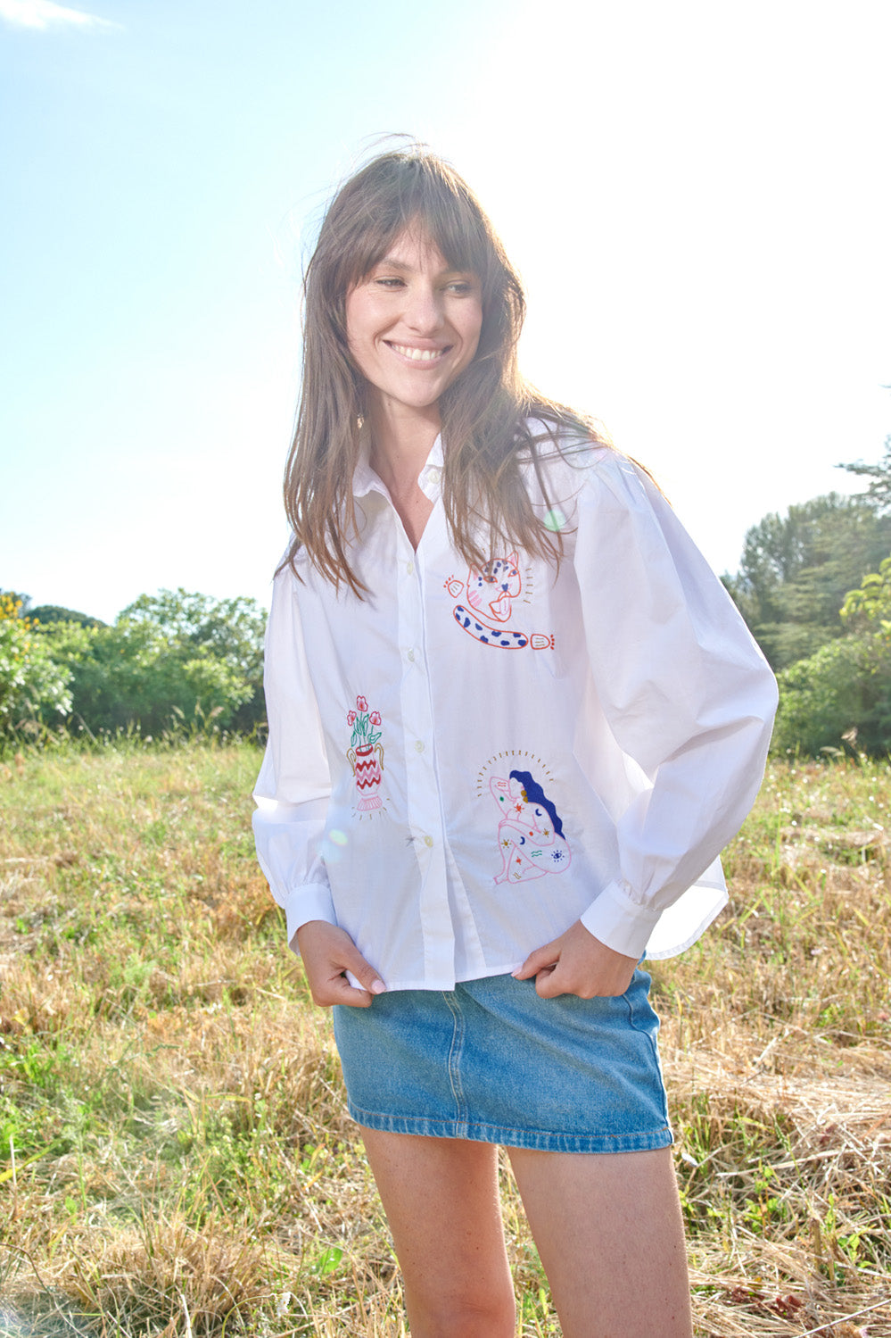 Chemise brodée Maya