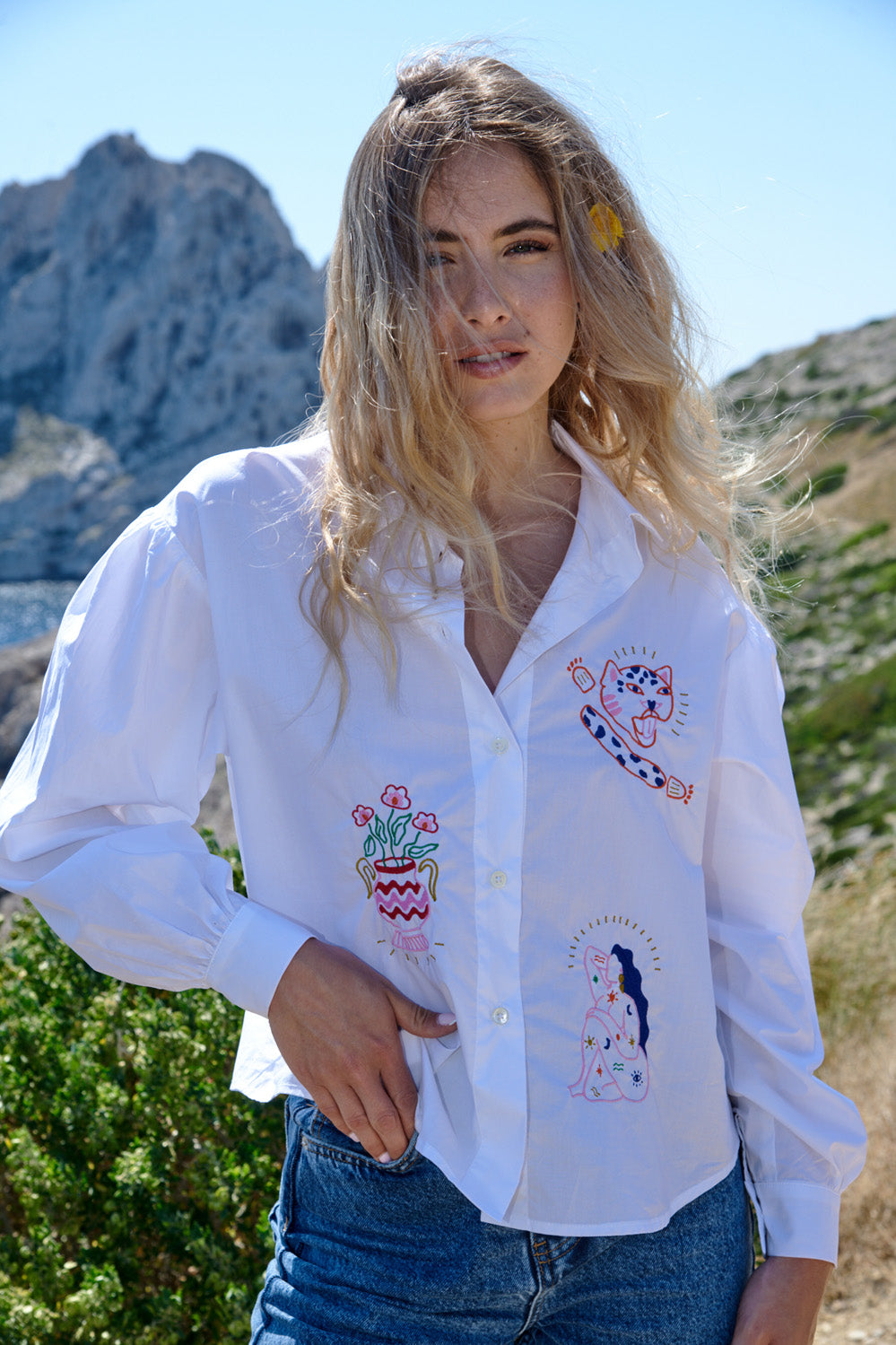 Chemise brodée Maya