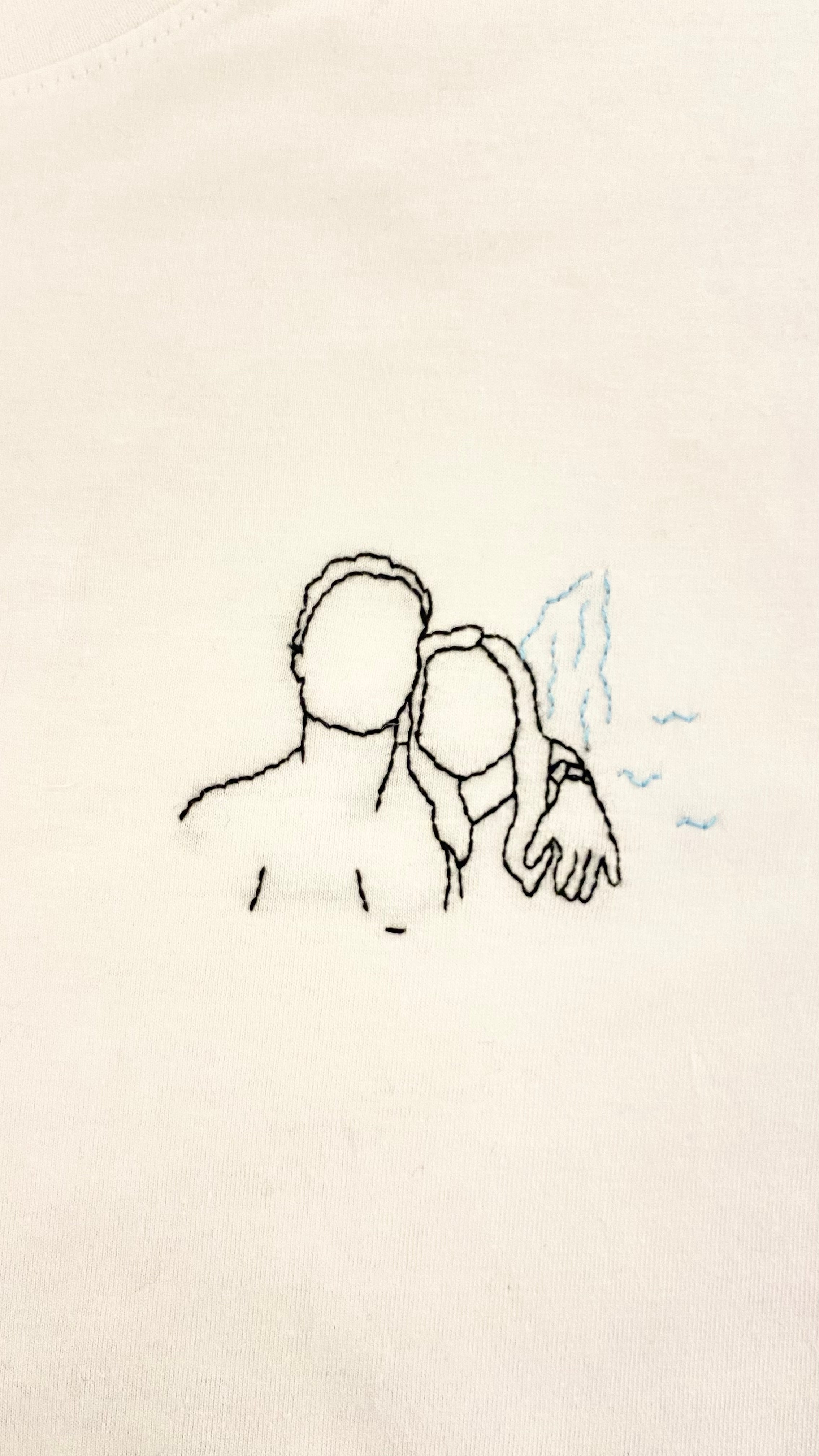 Custom embroidered sweatshirt made from a photo