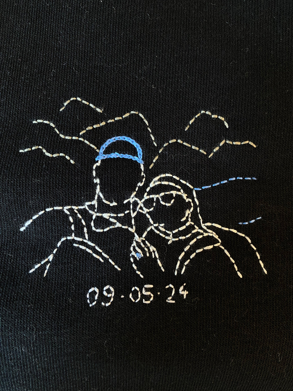 T-shirt brodé personnalisé à partir d'une photo