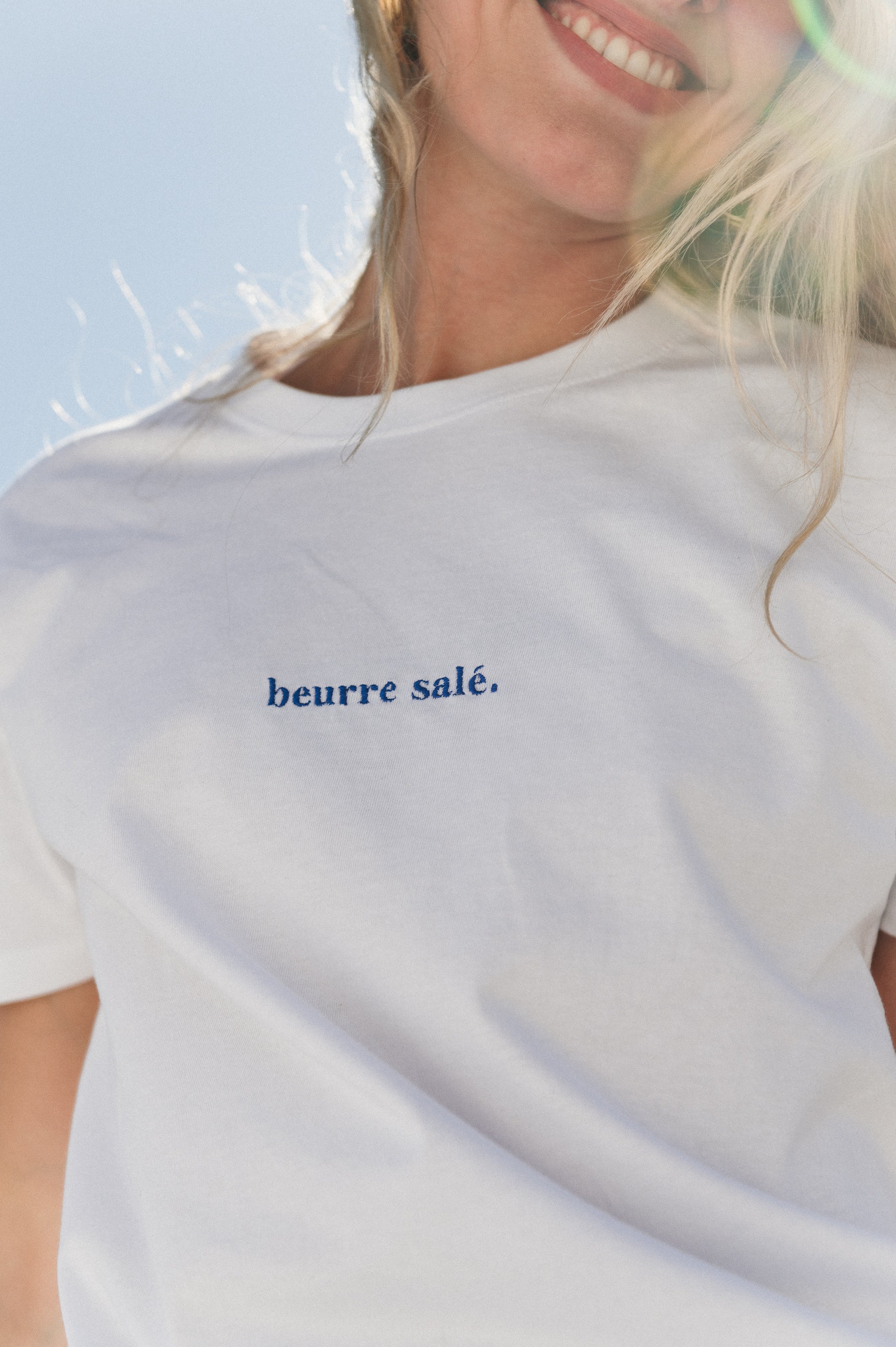 T-shirt brodé message personnalisé