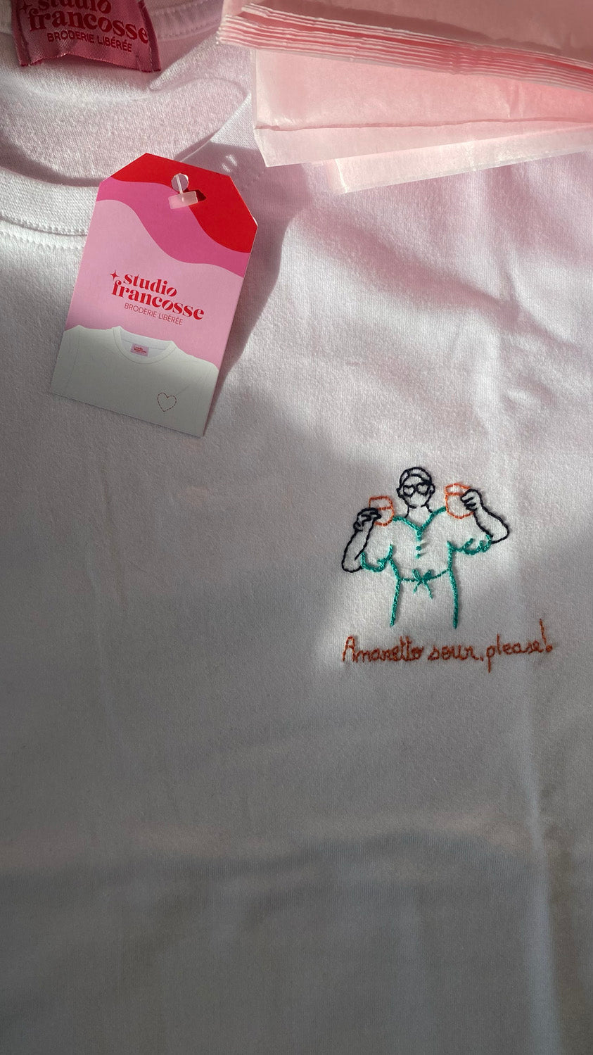 T-shirt brodé personnalisé à partir d'une photo