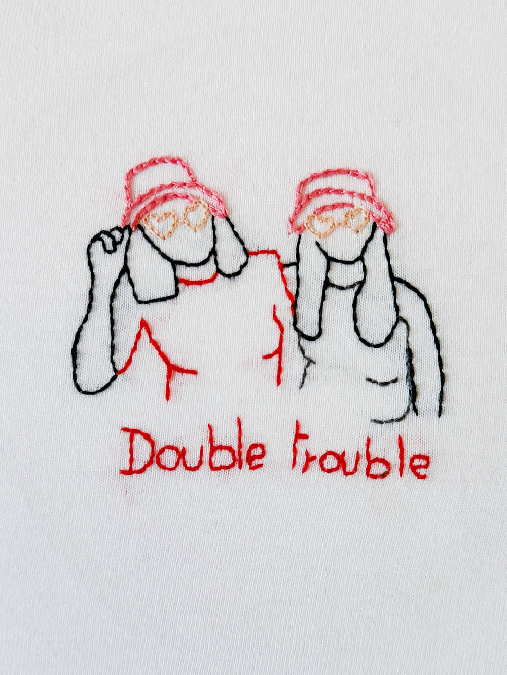 Custom embroidered sweatshirt made from a photo