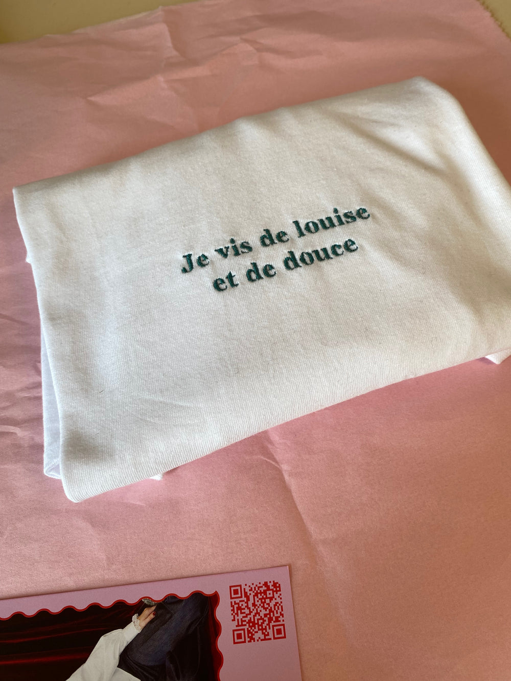 T-shirt brodé message personnalisé