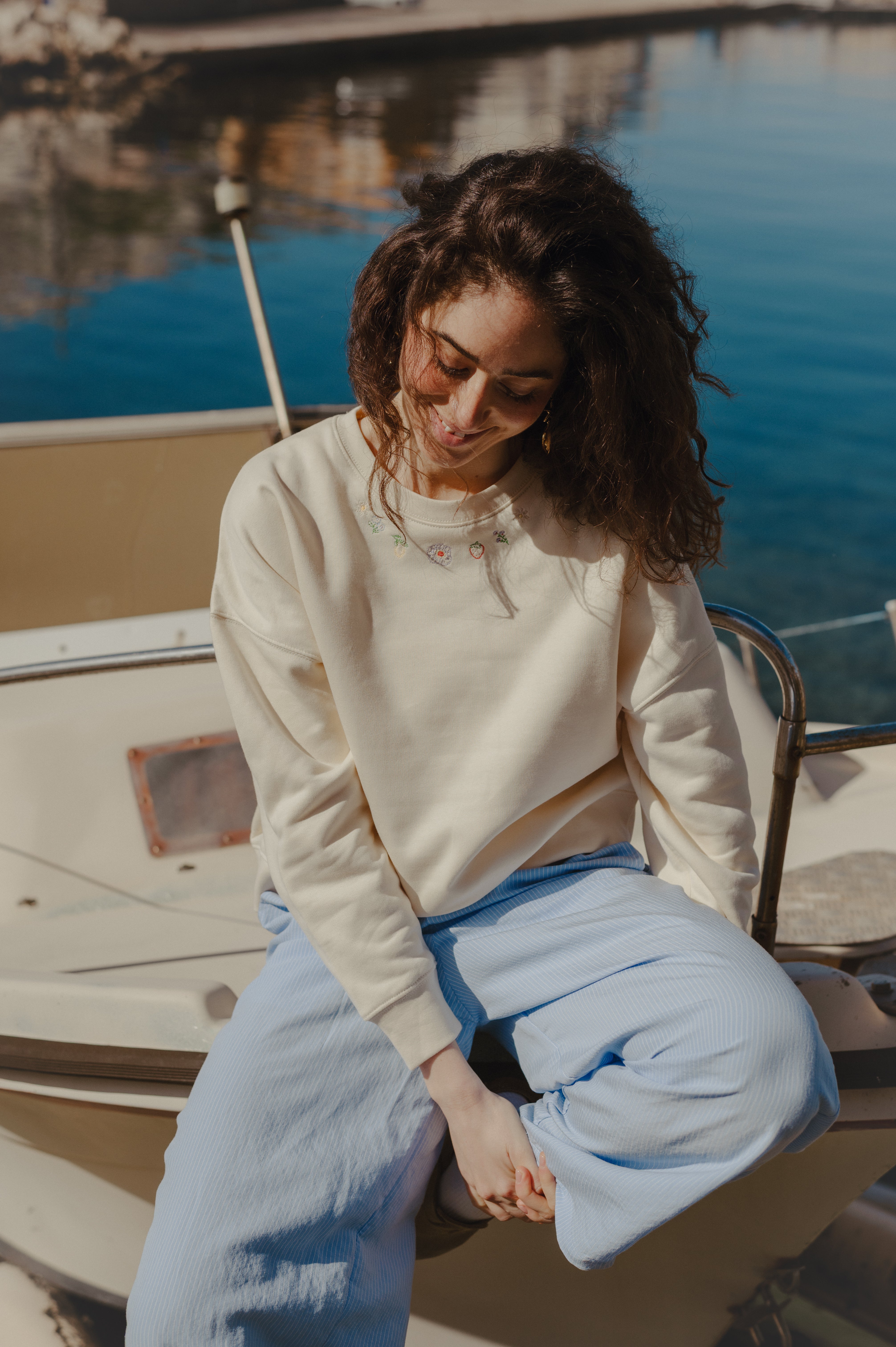 Bonjour Paris embroidered sweatshirt