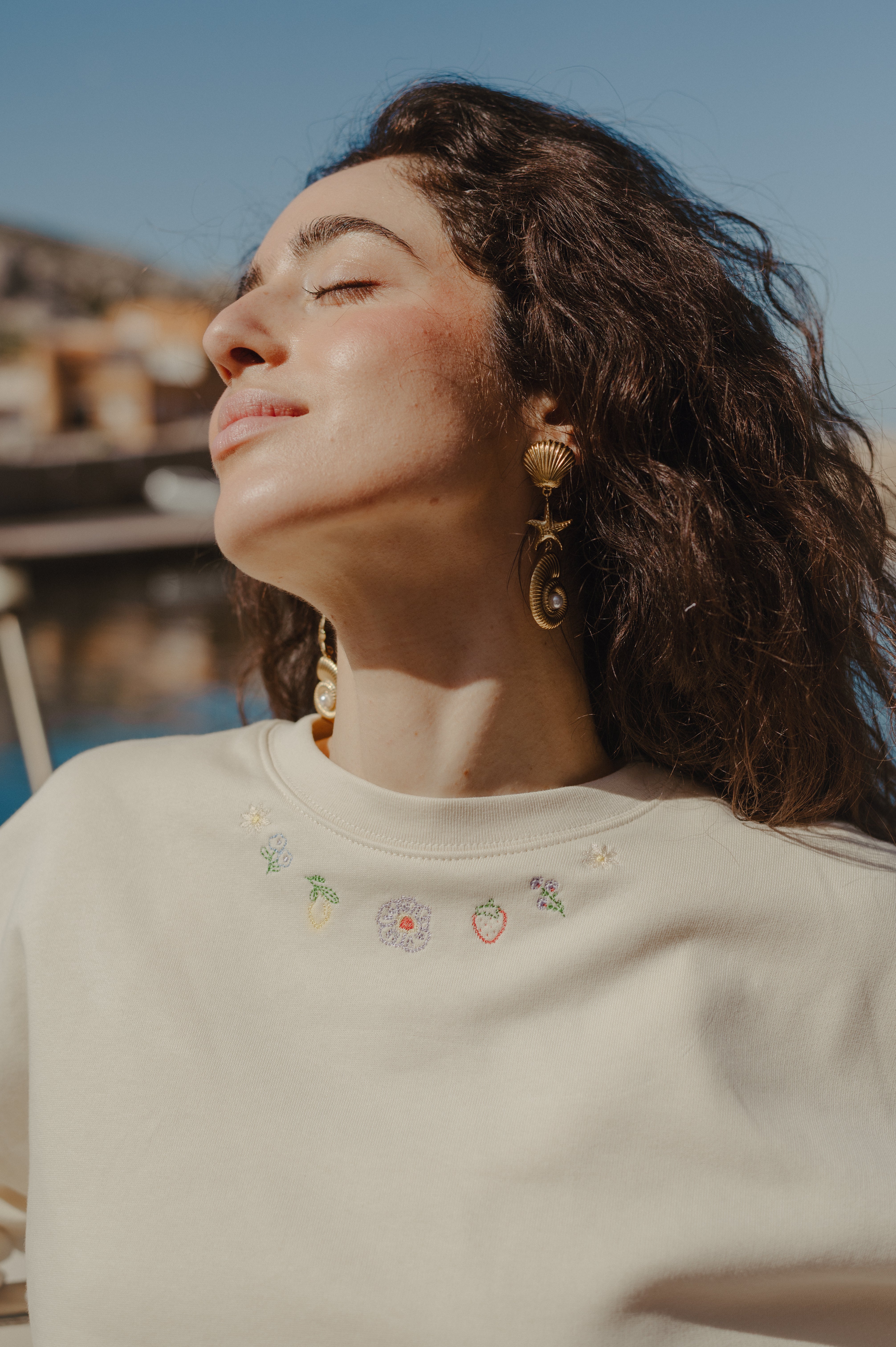 Bonjour Paris embroidered sweatshirt