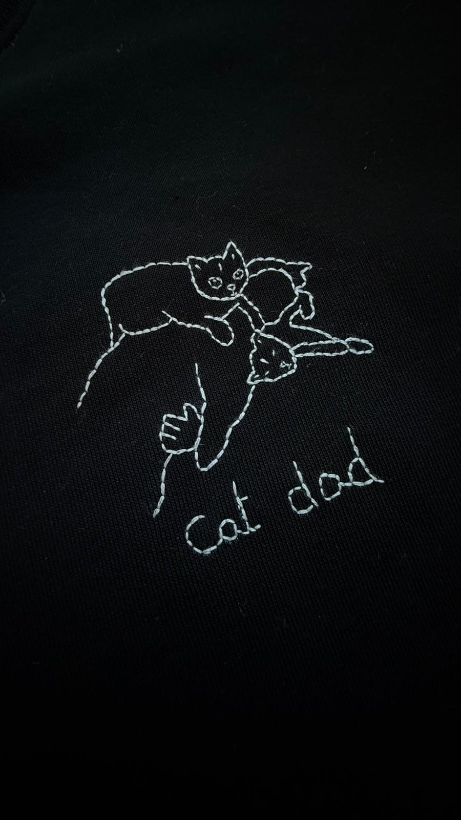 Custom embroidered sweatshirt made from a photo