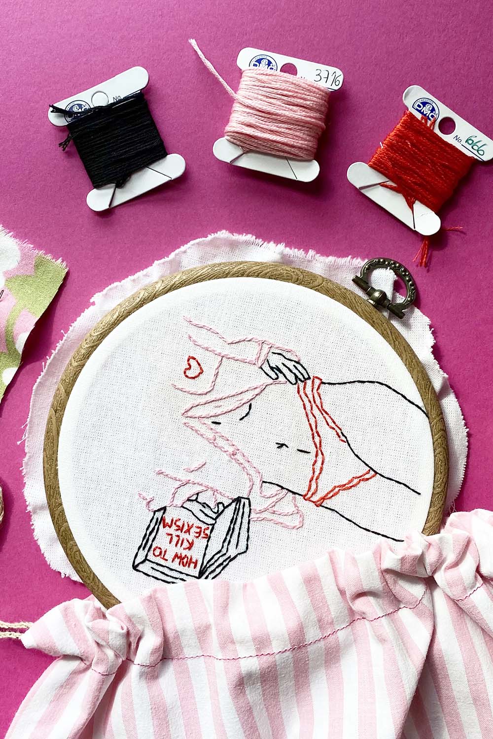 "The Reader" Embroidery Kit 
