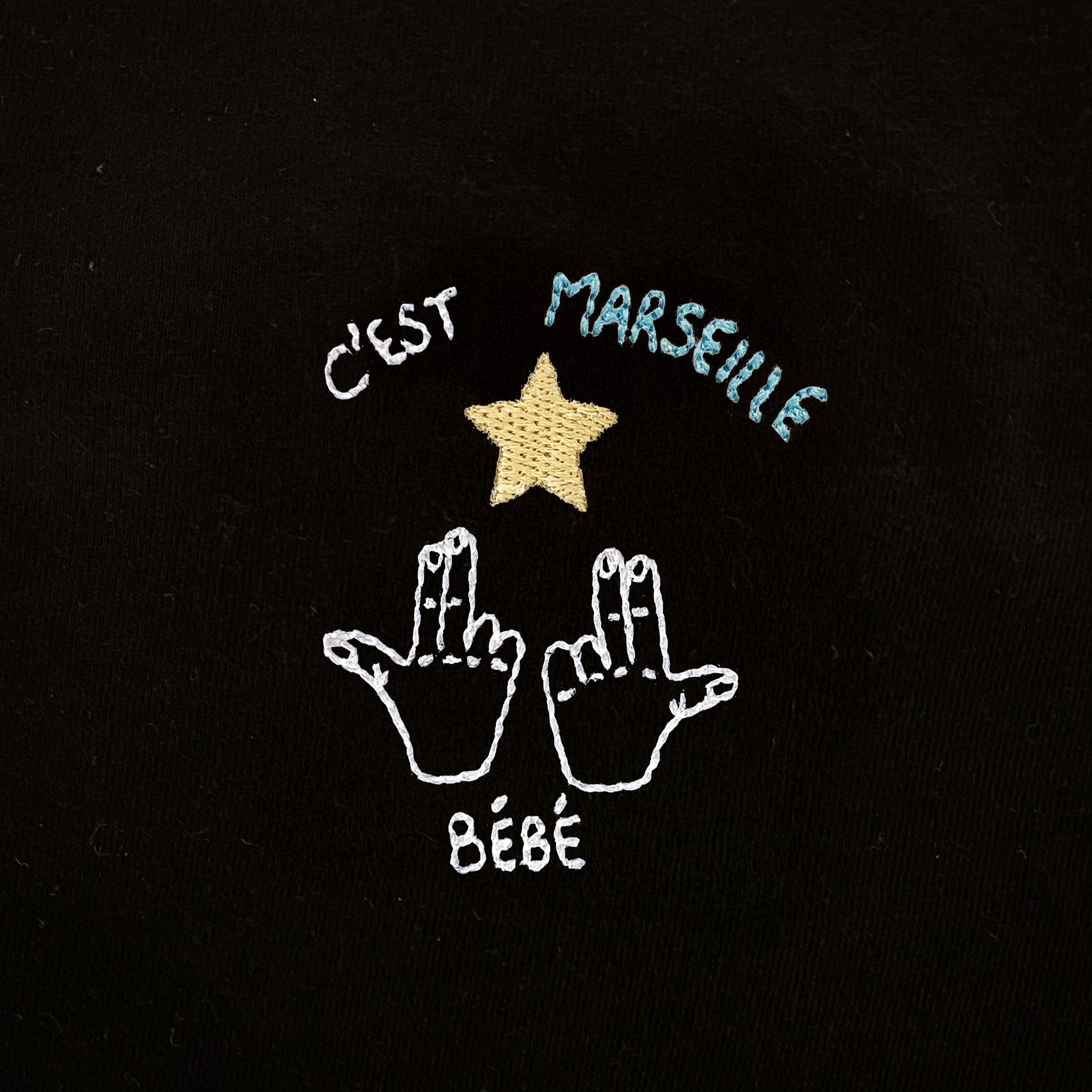 Sweat brodé Marseille bébé