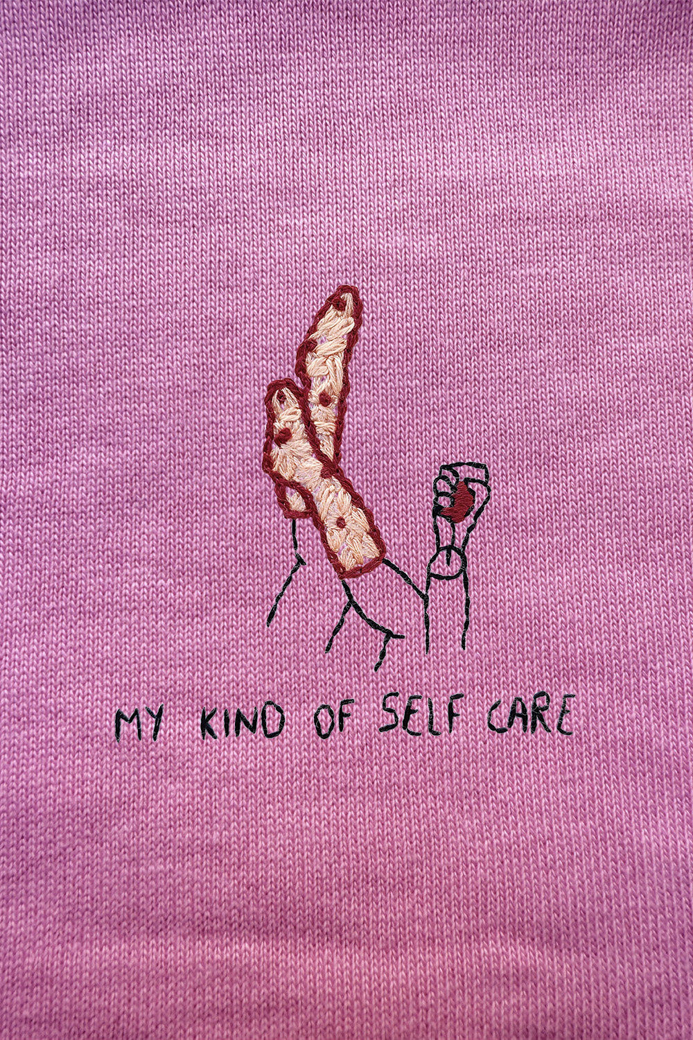 Sweat brodé My kind of self care