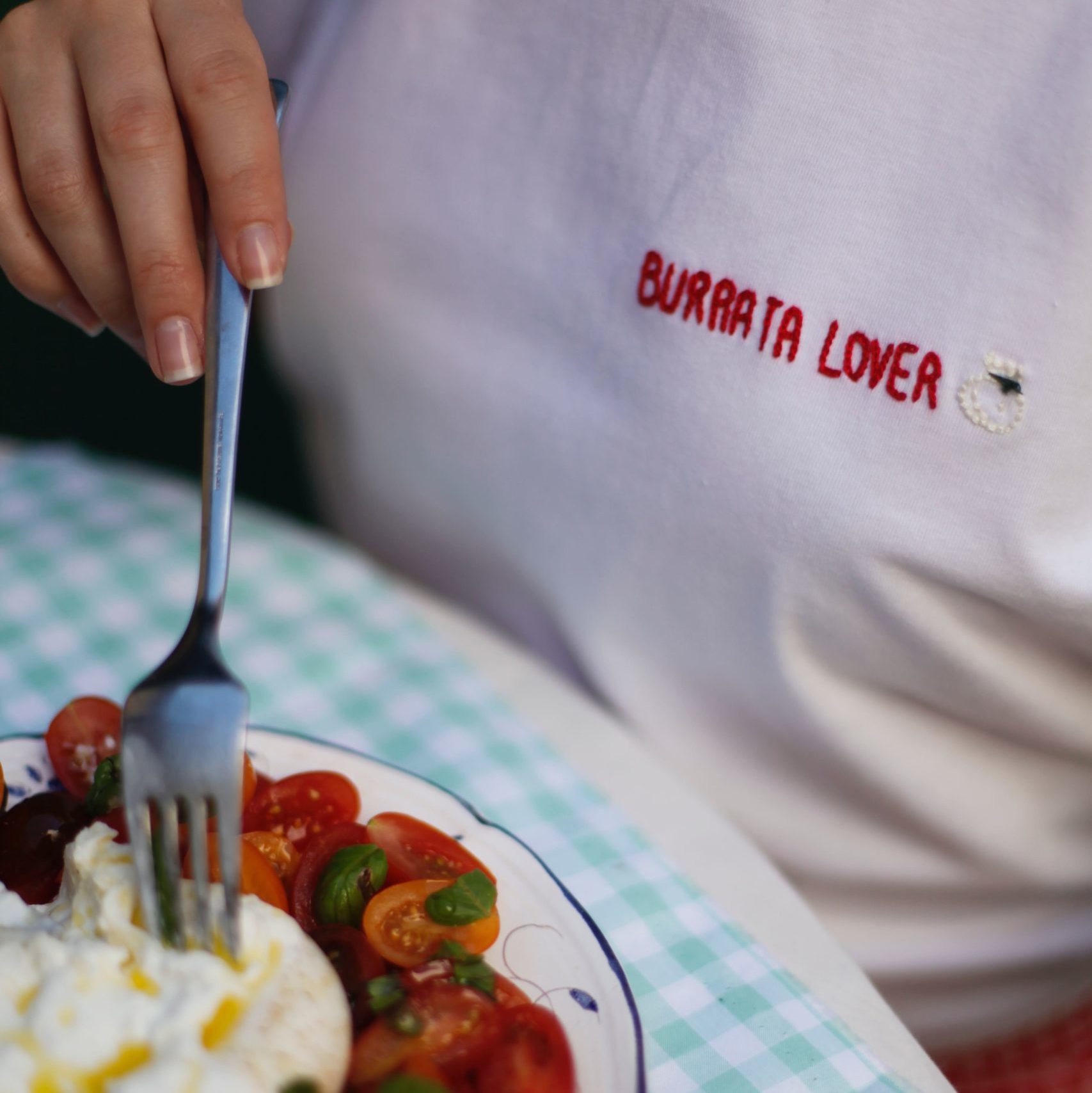 T-shirt brodé Burrata Lover