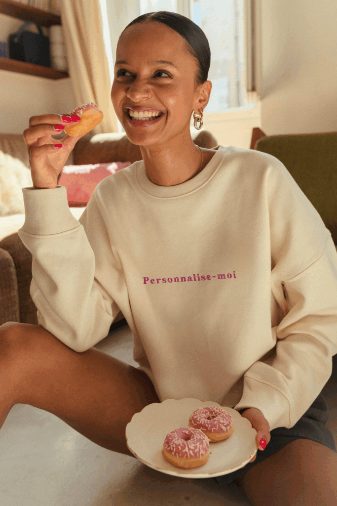 Sweat brodé message personnalisé
