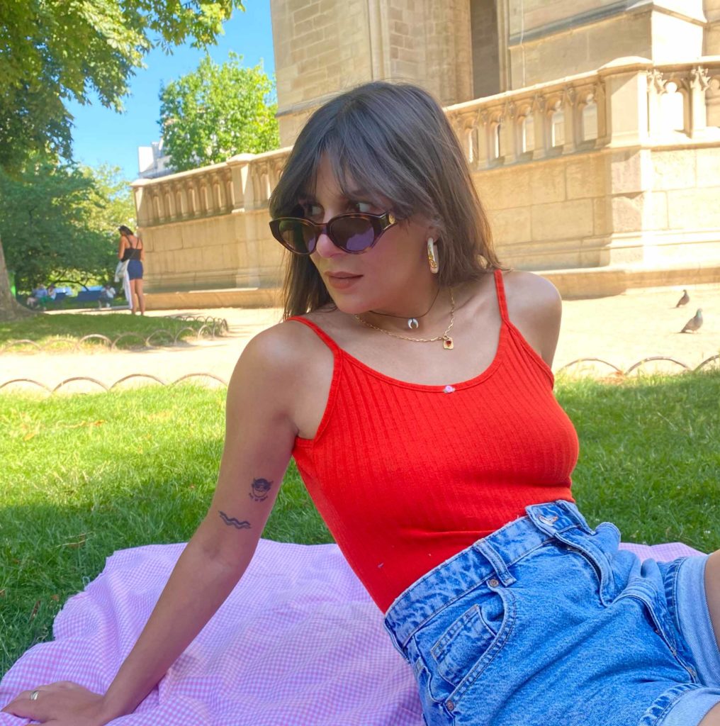 Body brodé "la rose"