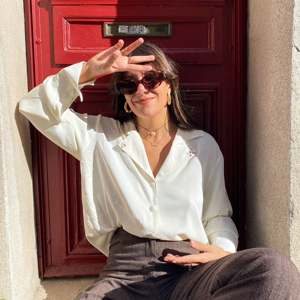 Chemisier "les fleurs roses"