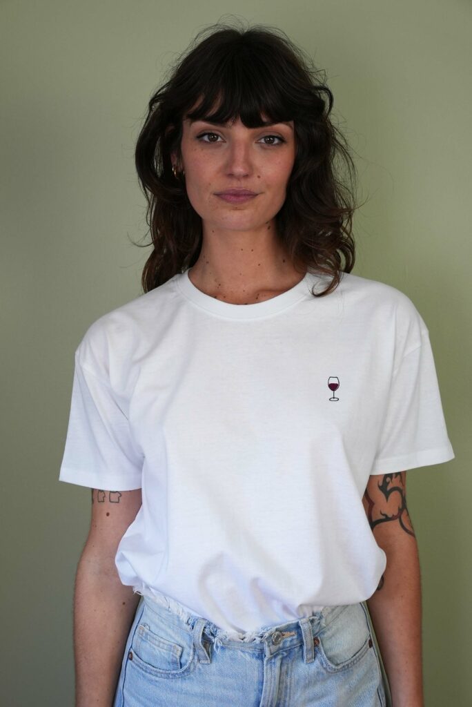 T-shirt Verre de vin (personnalisable)